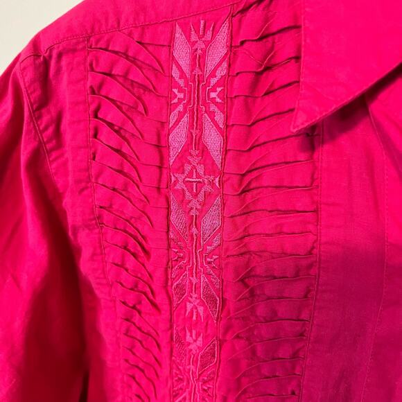Wrangler Pink Vintage Button Up Blouse Size M - Picture 3 of 5